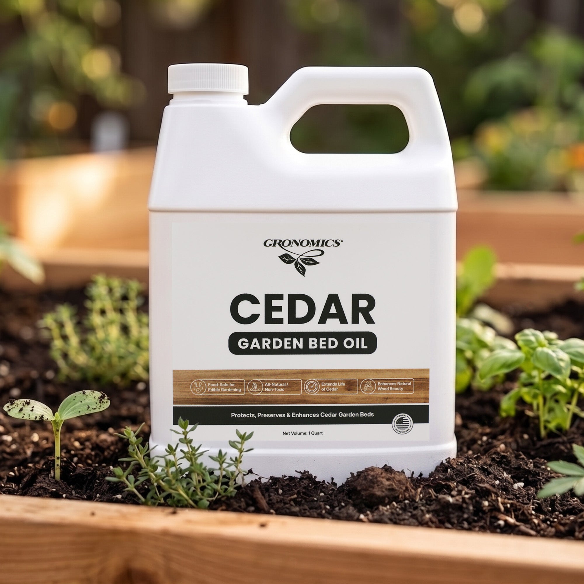 Cedar Garden Bed Oil – Wood Preservative & Protector | Gronomics