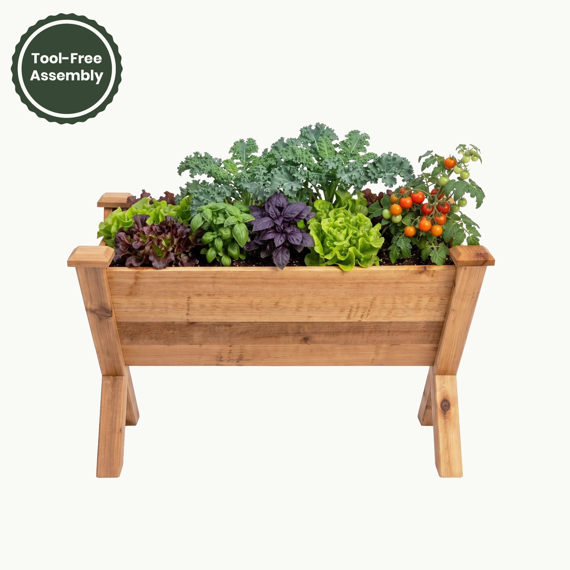 Elevated Wedge Garden Bed – 30” x 48” – 32" Tall