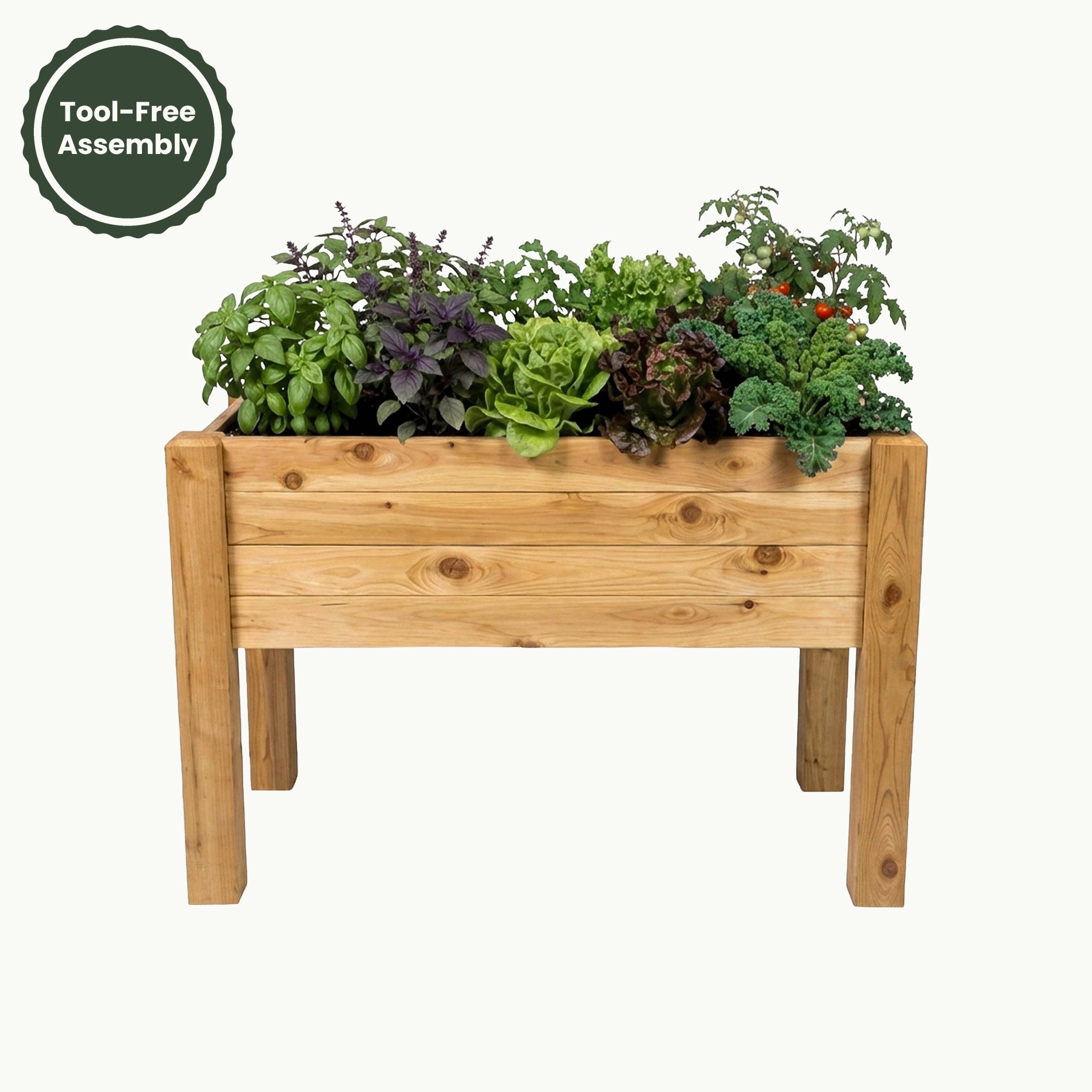 Elevated Garden Bed – 24” x 48” – 10.5” Deep Cedar Planter