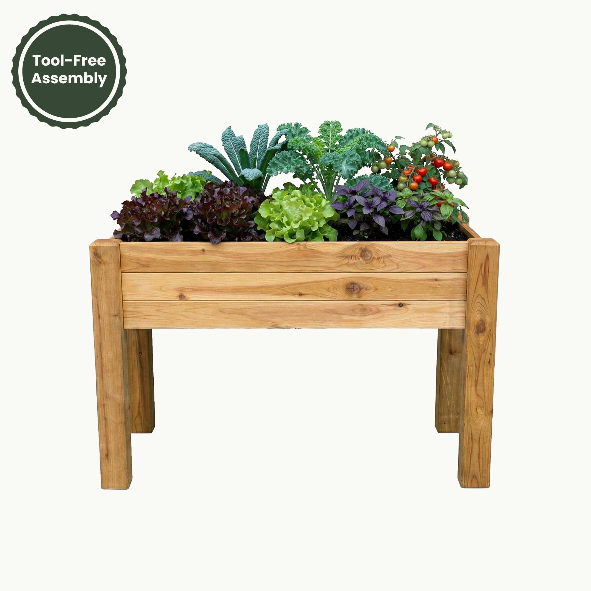 Elevated Garden Bed – 24” x 48” – 10.5” Deep Cedar Planter