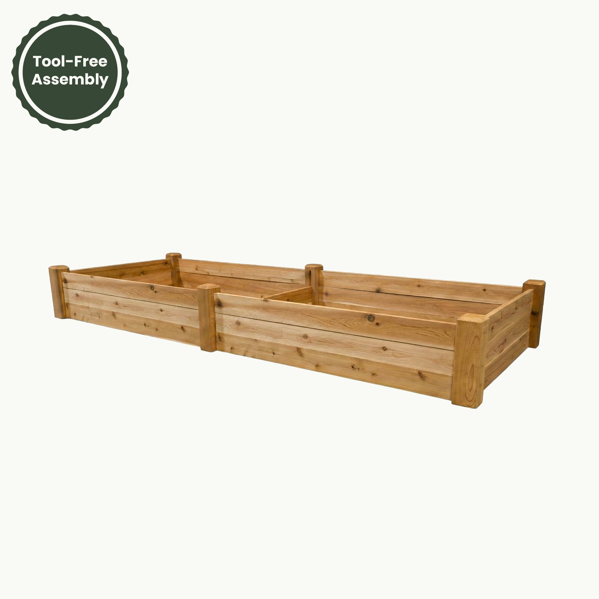 Raised Garden Bed – 34” x 95” – 10.5” Deep Cedar Planter