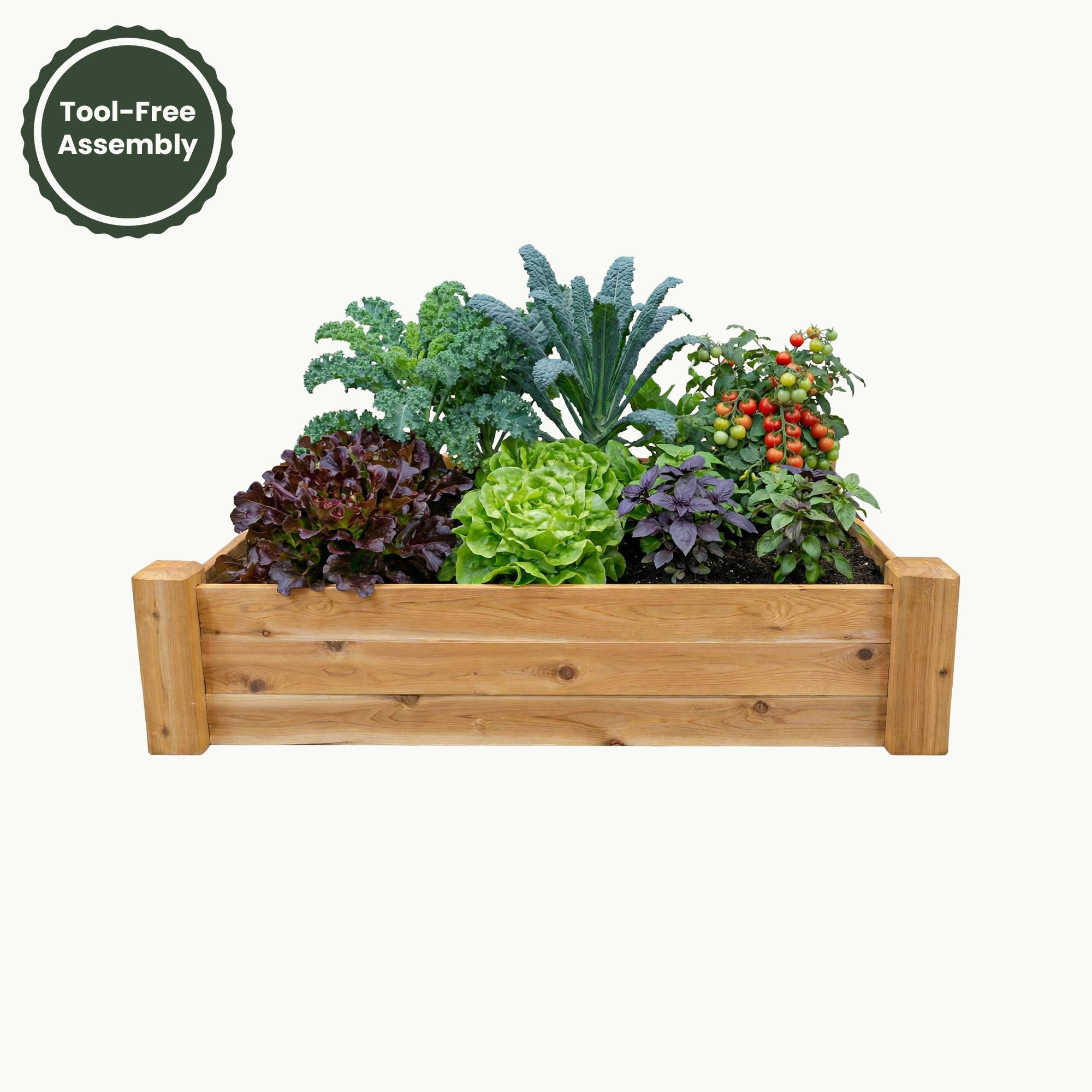 Raised Garden Bed – 48” x 48” – 10.5” Deep Cedar Planter