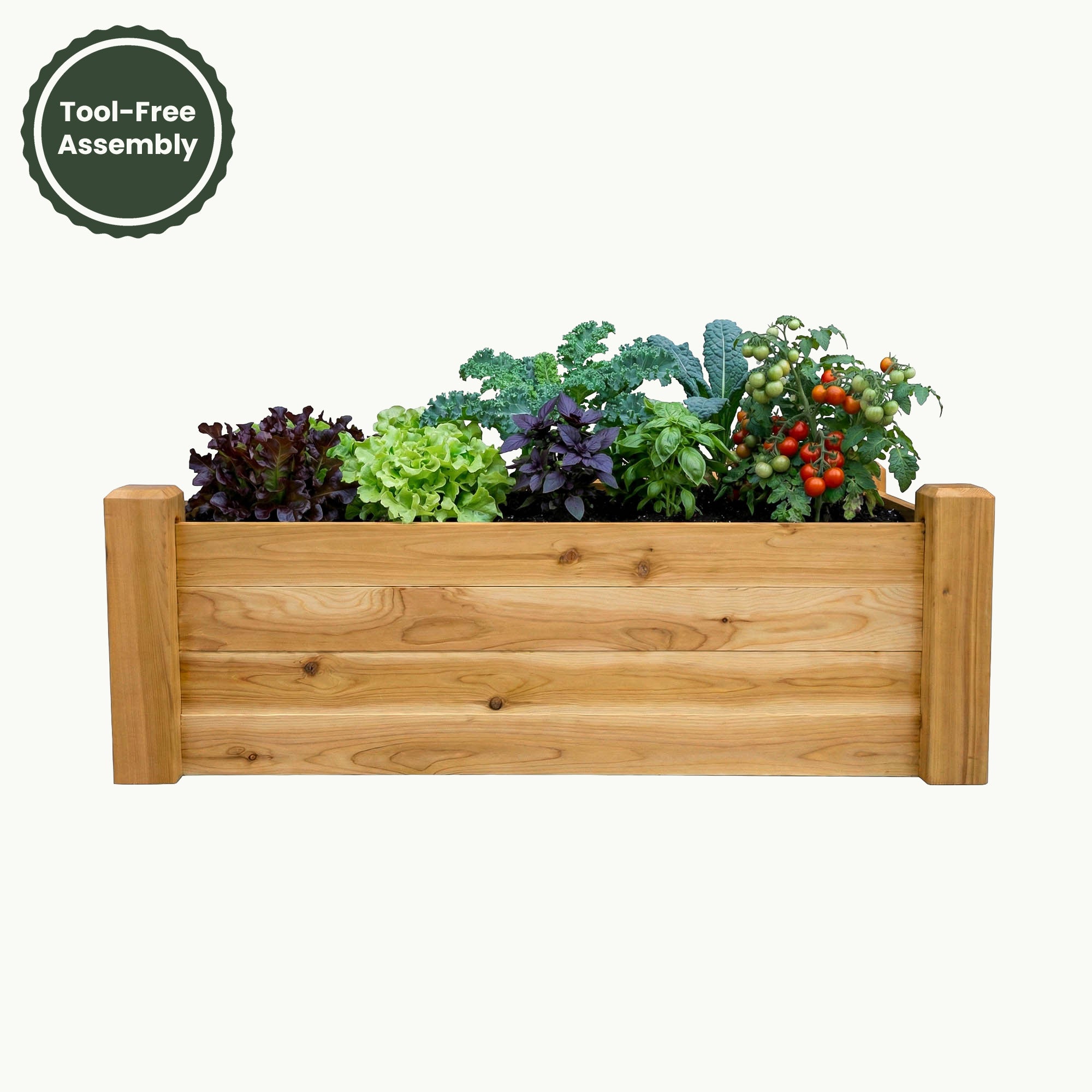 Raised Garden Bed – 24” x 48” – 14” Deep Cedar Planter